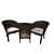 Bristol 2+1 Wicker sofa set outdoor Furniture Wicker Waving with Cushions - front_view