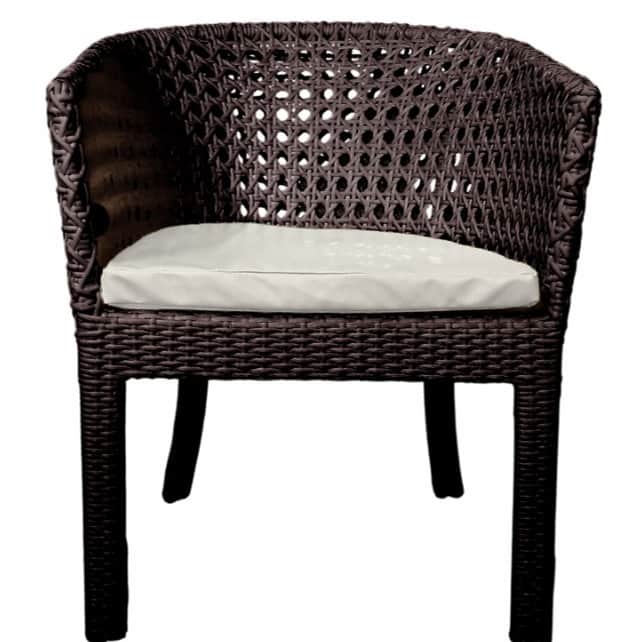 Bristol 2+1 Wicker sofa set outdoor Furniture Wicker Waving with Cushions - rear_view
