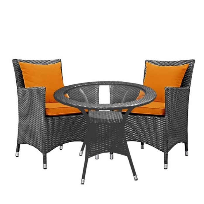 Wicker Chair set outdoor Furniture I Wicker Waving  with Cushions pillow