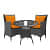 Wicker Chair set outdoor Furniture I Wicker Waving  with Cushions pillow - front_view