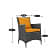 Wicker Chair set outdoor Furniture I Wicker Waving  with Cushions pillow - top_view