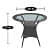 Wicker Chair set outdoor Furniture I Wicker Waving  with Cushions pillow - rear_view