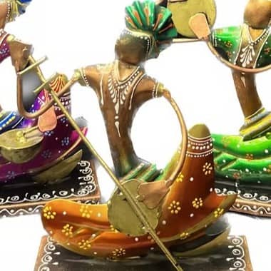 Yolo Decorative Rajasthani Musicians Showpiece