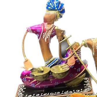 Yolo Decorative Rajasthani Musicians Showpiece - top_view