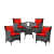 Outdoor Wicker Chair Set With Cushions - front_view