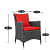 Outdoor Wicker Chair Set With Cushions - top_view