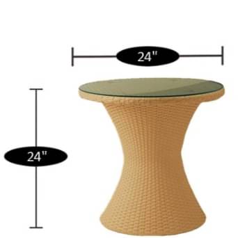 Wicker chair set I outdoor Furniture Wicker Waving with Cushions