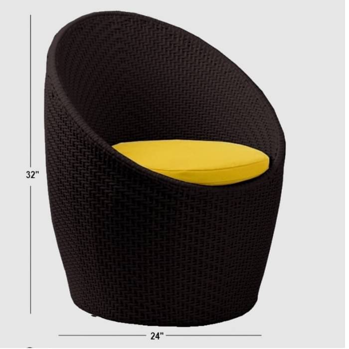 Wicker apple chair set outdoor Furniture Wicker Waving  with Cushions