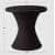 Wicker apple chair set outdoor Furniture Wicker Waving  with Cushions - rear_view