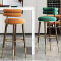 Anthrax Luxurious Velvet Upholstery Bar Stool - photo