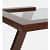 Hugo Optic Glass Coffee Table in Teak Wood - left_view