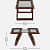 Hugo Optic Glass Coffee Table in Teak Wood - right_view