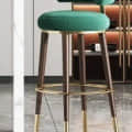 Anthrax Luxurious Velvet Upholstery Bar Stool - top_view