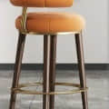 Anthrax Luxurious Velvet Upholstery Bar Stool - front_view