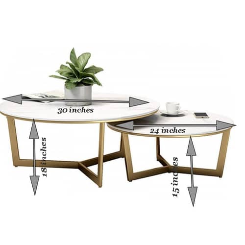 Morgen Stark Nesting Tables in PVD Gold finish
