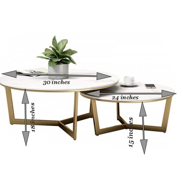 Morgen Stark Nesting Tables in PVD Gold finish