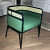 Tauras Single Seater Metal Sofa With Raxine Seat And Canning Design - photo