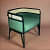 Tauras Single Seater Metal Sofa With Raxine Seat And Canning Design - front_view