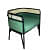 Tauras Single Seater Metal Sofa With Raxine Seat And Canning Design - top_view