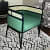 Tauras Single Seater Metal Sofa With Raxine Seat And Canning Design - rear_view