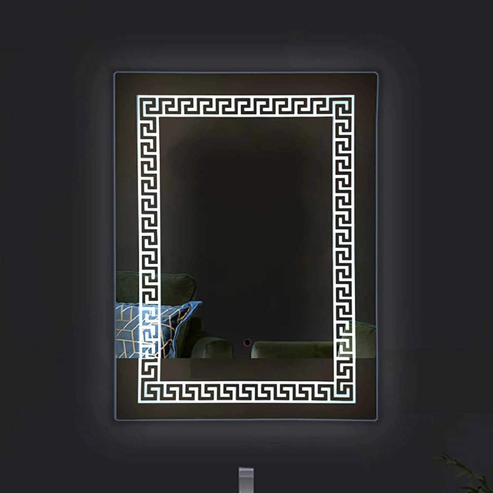 LED MIRROR 30x30 ANTI FOG RECTANGLE WITH DUAL TOUCH - photo