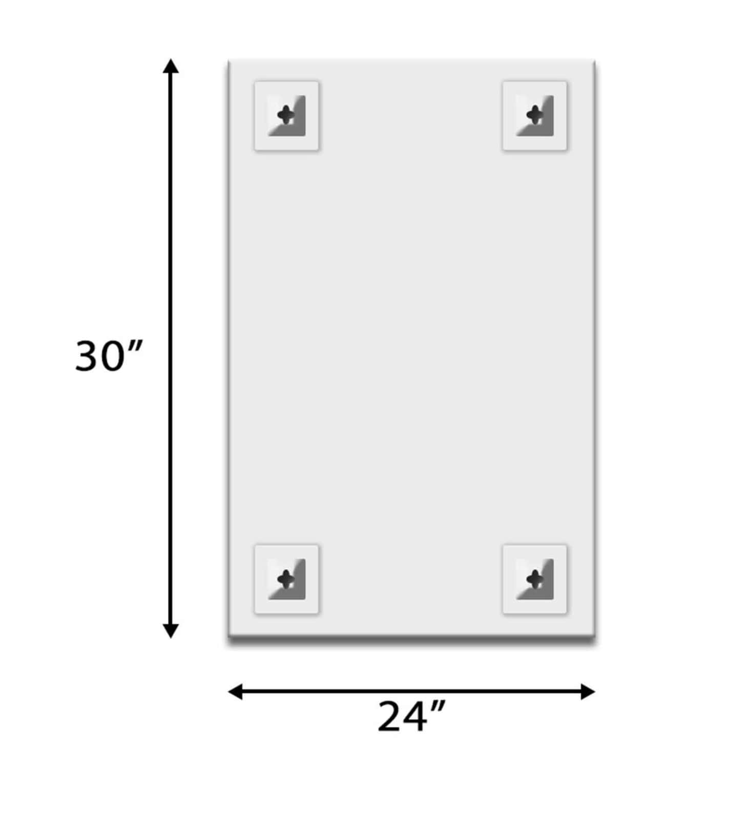 LED MIRROR 30x30 ANTI FOG RECTANGLE WITH DUAL TOUCH - rear_view