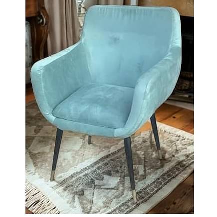 Damask Modern Curved Back Armrest Wingback Chair for Banquet Office & Living Room