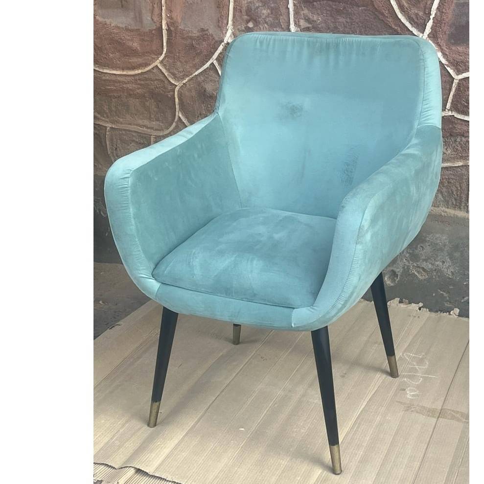 Damask Modern Curved Back Armrest Wingback Chair for Banquet Office & Living Room