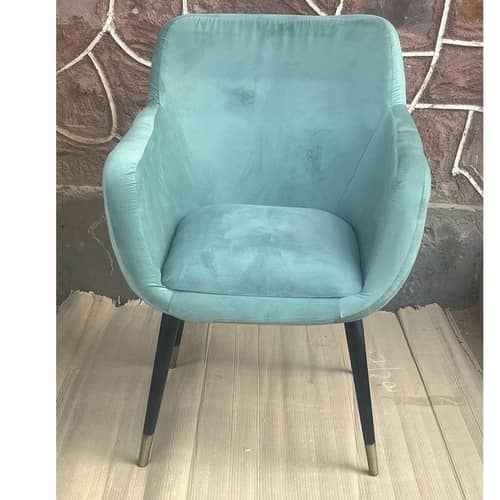 Damask Modern Curved Back Armrest Wingback Chair for Banquet Office & Living Room