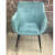 Damask Modern Curved Back Armrest Wingback Chair for Banquet Office & Living Room - left_view