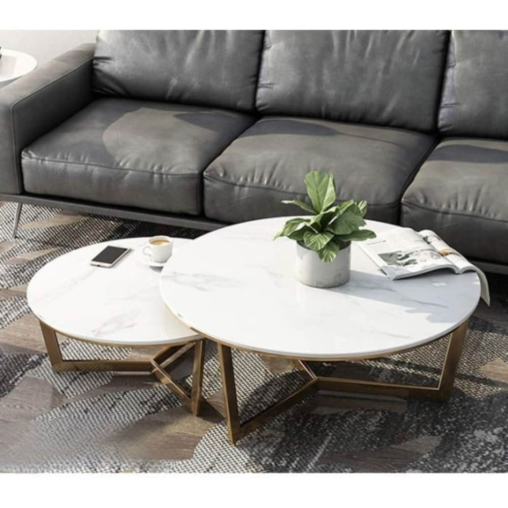 Morgen Stark Nesting Tables in PVD Gold finish - photo