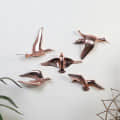 Bristol Copper Aluminium Decorative Birds Set of 5 - front_view