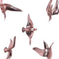 Bristol Copper Aluminium Decorative Birds Set of 5 - top_view