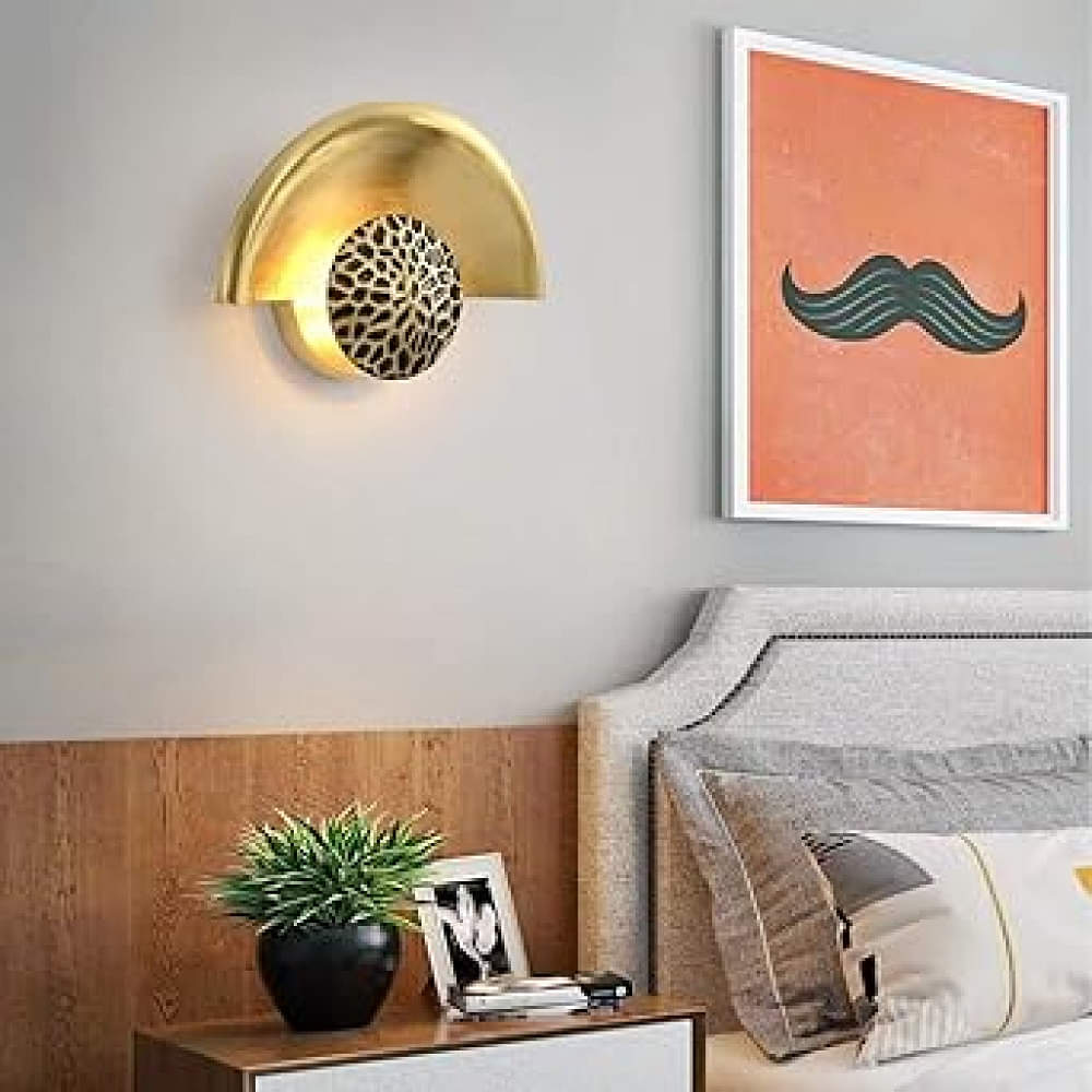 Leeds Brass Antique Metal Wall Light - photo