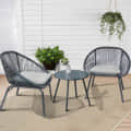 3 Piece Patio Rope Furniture Set - photo