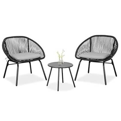 3 Piece Patio Rope Furniture Set