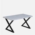 Helical Metal Coffee Table In White Colour - front_view