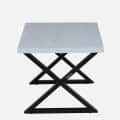 Helical Metal Coffee Table In White Colour - top_view
