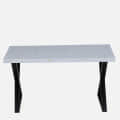 Helical Metal Coffee Table In White Colour - rear_view