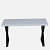 Helical Metal Coffee Table In White Colour - rear_view