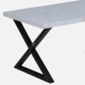 Helical Metal Coffee Table In White Colour - right_view