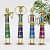Tribal Lady Worker Statue Figurine Set of 4 Tea Light Candle Stand - front_view