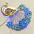 Hand Crafted Metal LED Peacock Hanging Wall Art - right_view