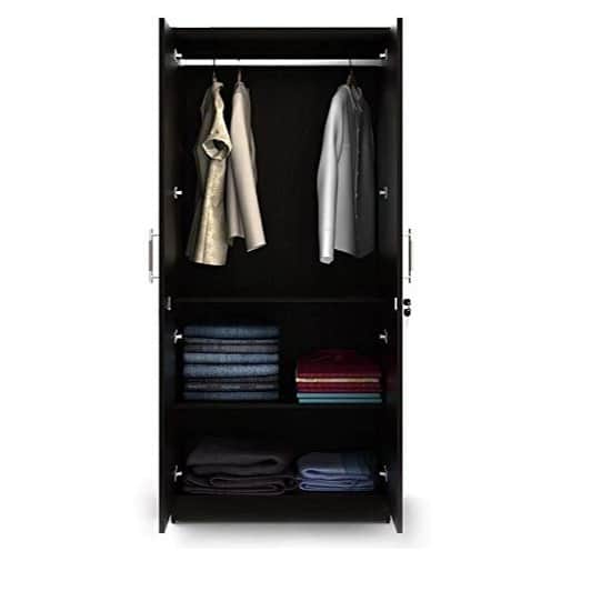 Bristol 2 Door Wardrobe with Mirror - bottom_view