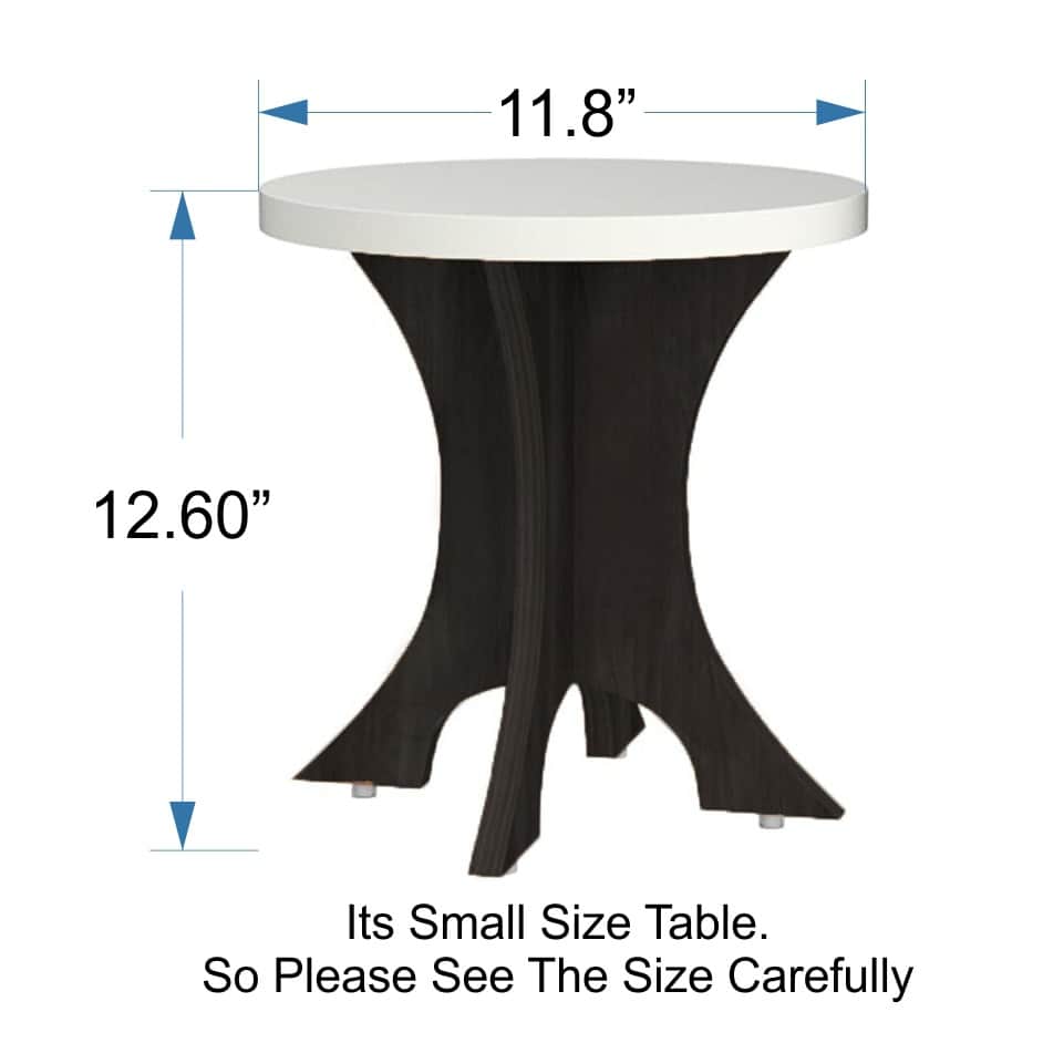 Antique Wood Side Table - rear_view