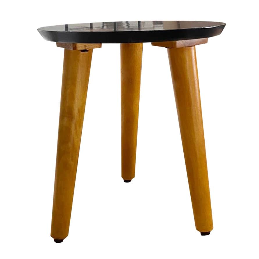 Memphis Wooden Round Stool - top_view