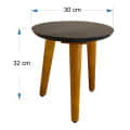 Memphis Wooden Round Stool - rear_view