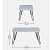 Repid Metal Coffee Table in White - left_view