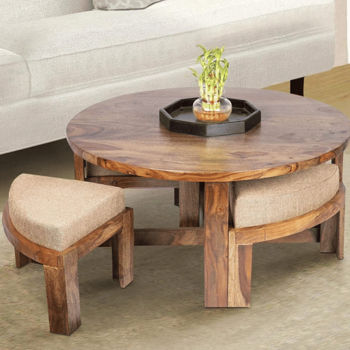 Dego Round 4 Seater Coffee Table Set
