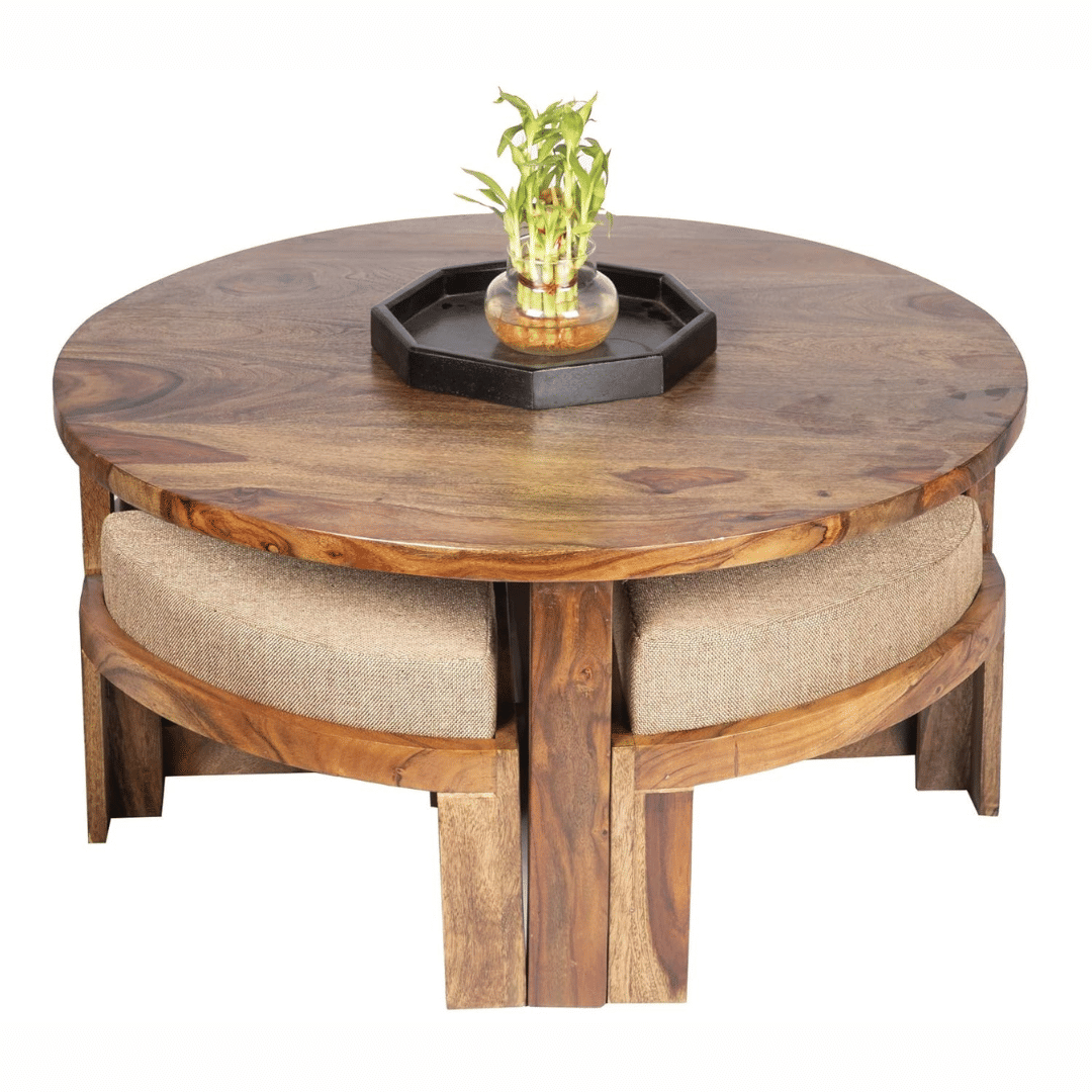 Dego Round 4 Seater Coffee Table Set